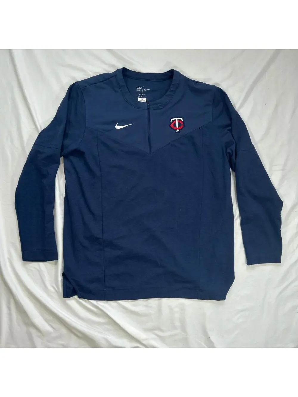 Nike Minnesota Twins MLB Authentic Collection Dri-FIT navy quarter zip pullover
